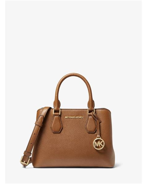 michael kors camille small pebbled leather satchel|Camille Small Pebbled Leather Satchel .